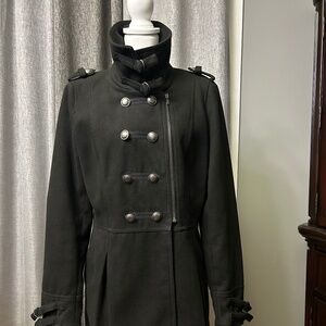 Ellen Tracy charcoal gray over the hip winter jacket size XL